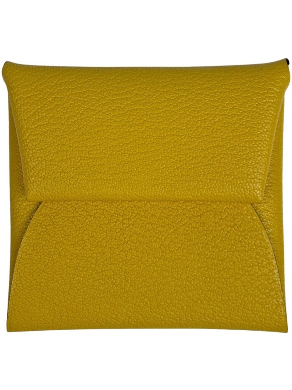 Hermes Bastia Verso Coin Purse Leather Yellow